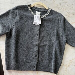H &M Gray Embellished Women's Sweater